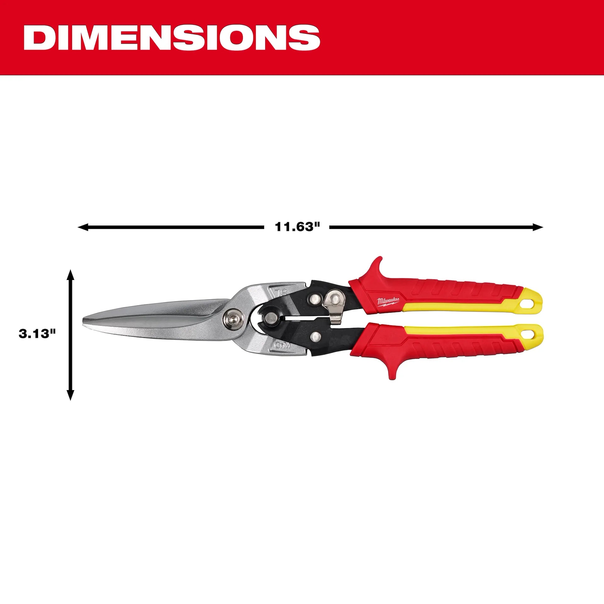 MILWAUKEE 48-22-4567 LONG CUT AVIATION SNIPS - STRAIGHT
