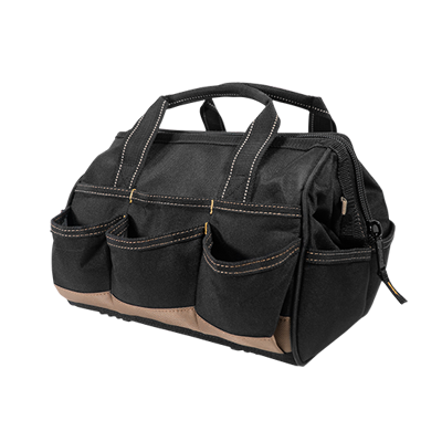 CLC 1533 21 Pocket 12″ Tool Bag with Top-Side Plastic Parts Tray