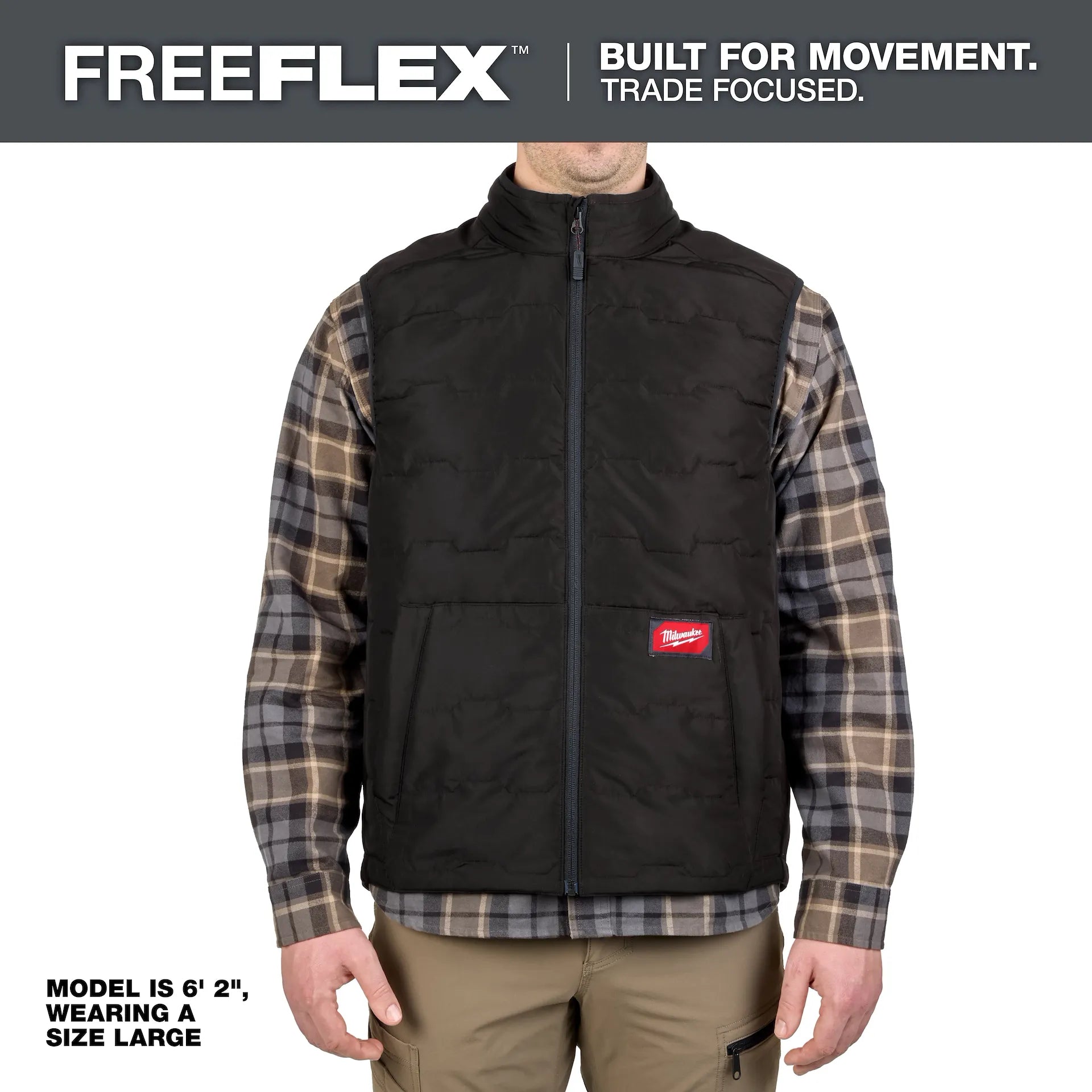 MILWAUKEE M350B FREEFLEX™ Lightweight Insulated Vest - BLACK