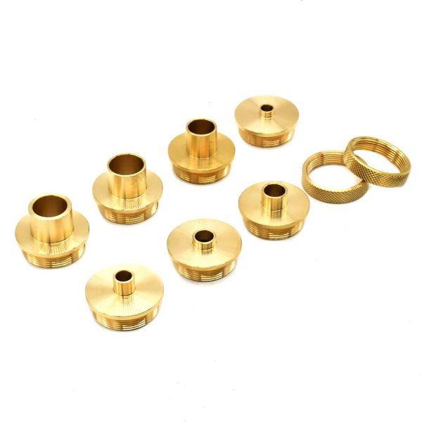 BIG HORN 19604 9PC BRASS ROUTER TEMPLATE GUIDE / BUSHING SET