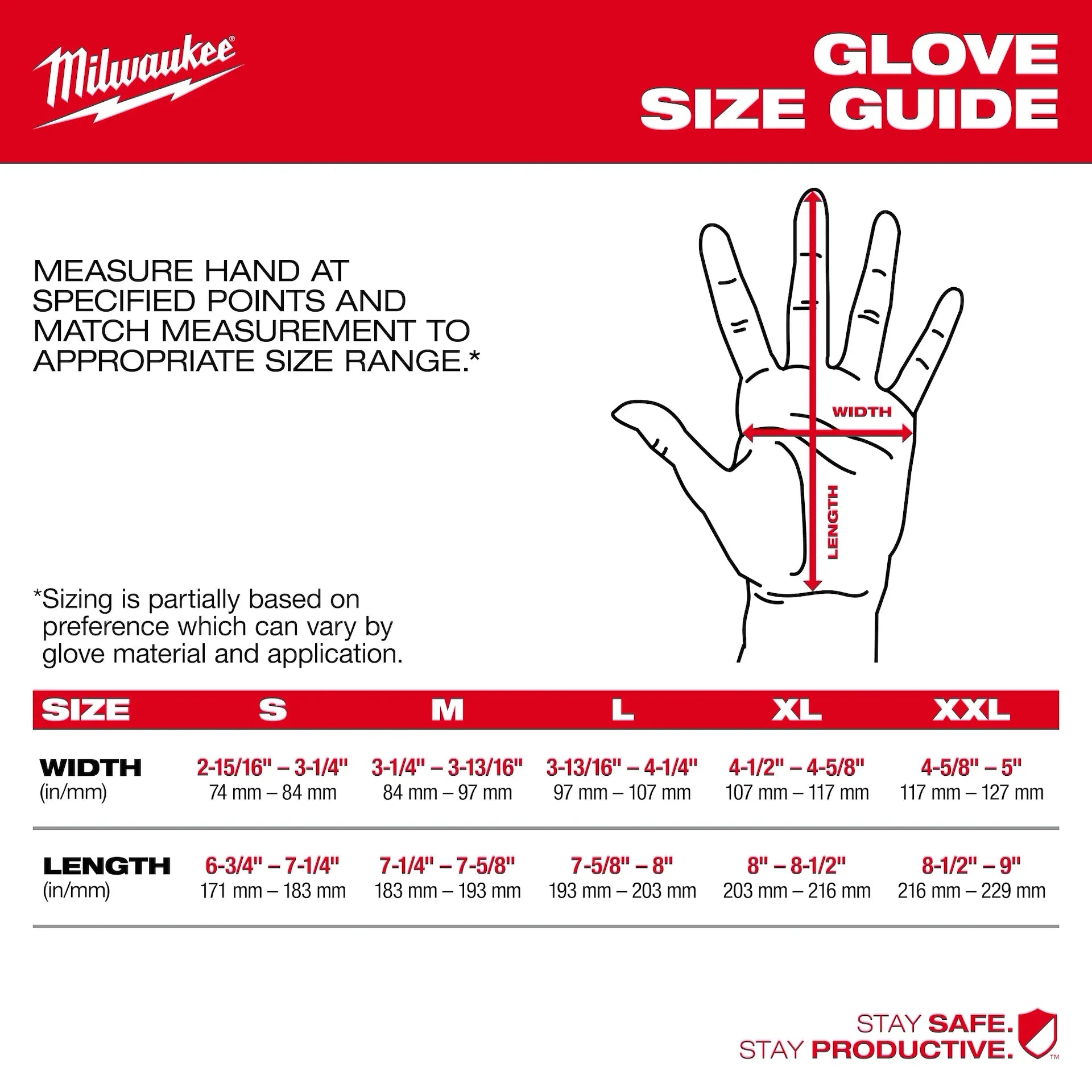 MILWAUKEE 48-73-8522 Lightweight Work Glove - L