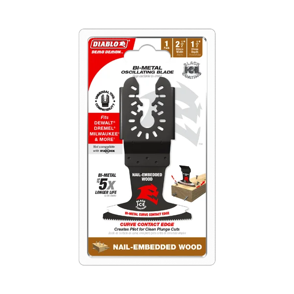 DIABLO DOU250BW 2-1/2 in. Demo Demon Universal Fit Bi-Metal Oscillating Tool Blade for Nail-Embedded Wood