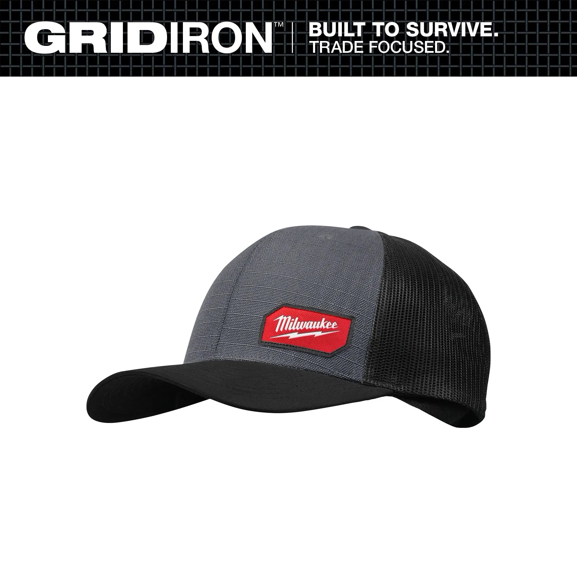 MILWAUKEE 505G GRIDIRON™ Snapback Trucker Hat - GRAY