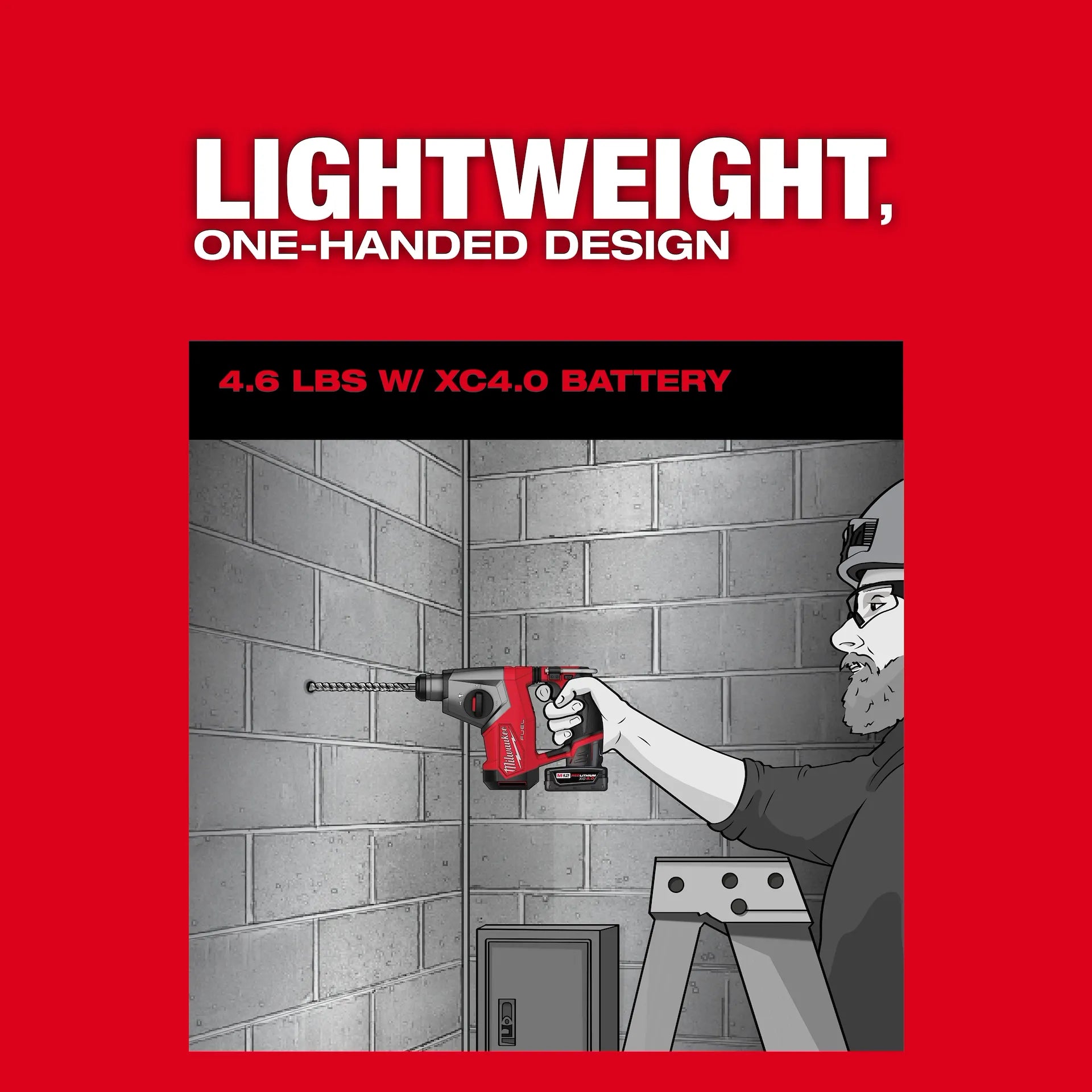 MILWAUKEE 2508-20 M12 FUEL™ 5/8” SDS Plus Rotary Hammer