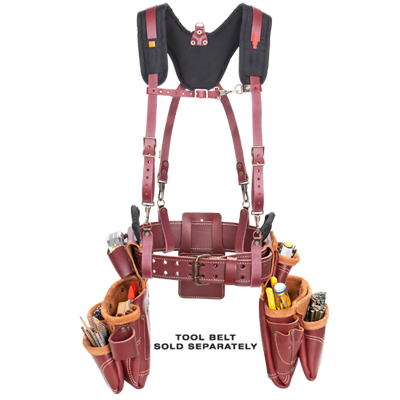 CLC 21522 Fully-Adjustable, Padded Yoke Leather Suspenders
