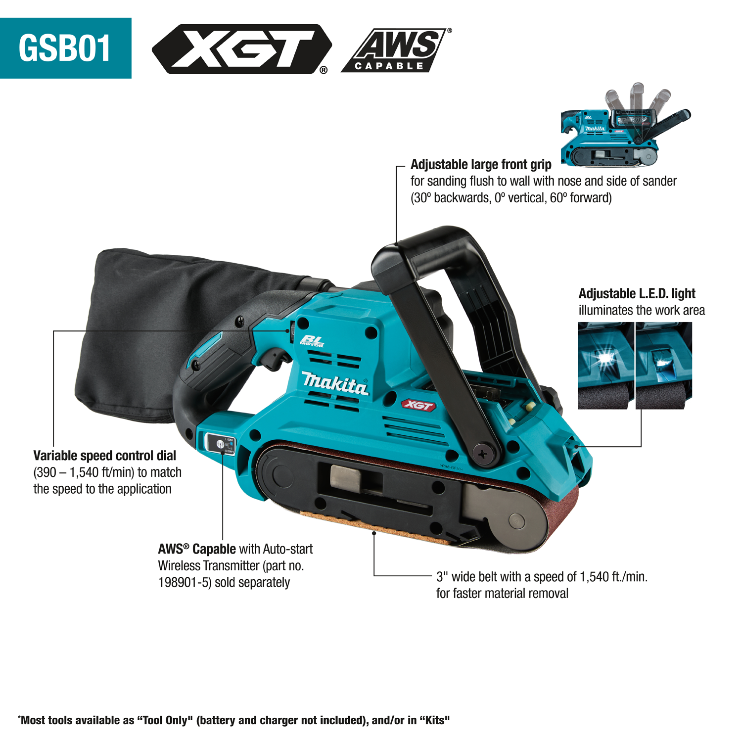 MAKITA GSB01Z 40V MAX XGT 3