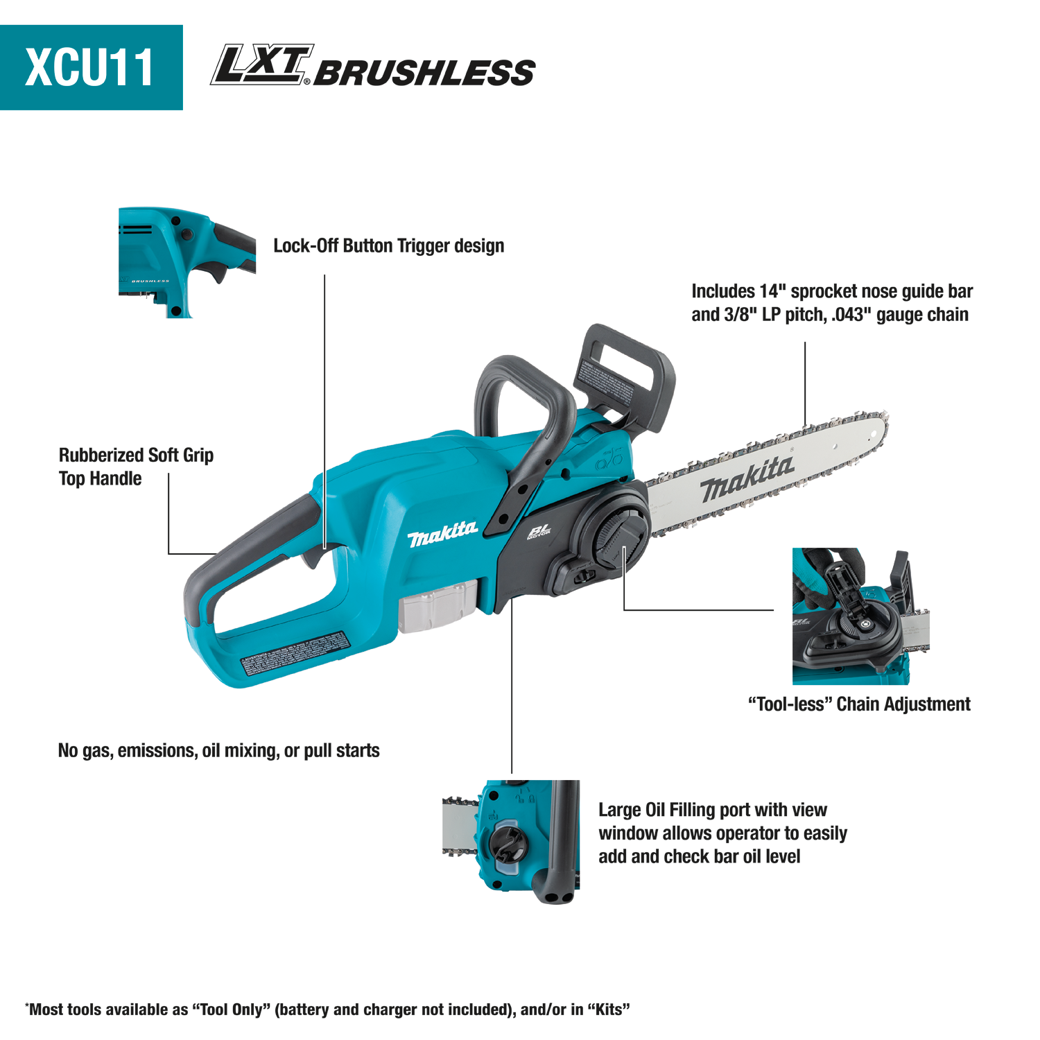 MAKITA XCU11Z 18V LXT BRUSHLESS 14