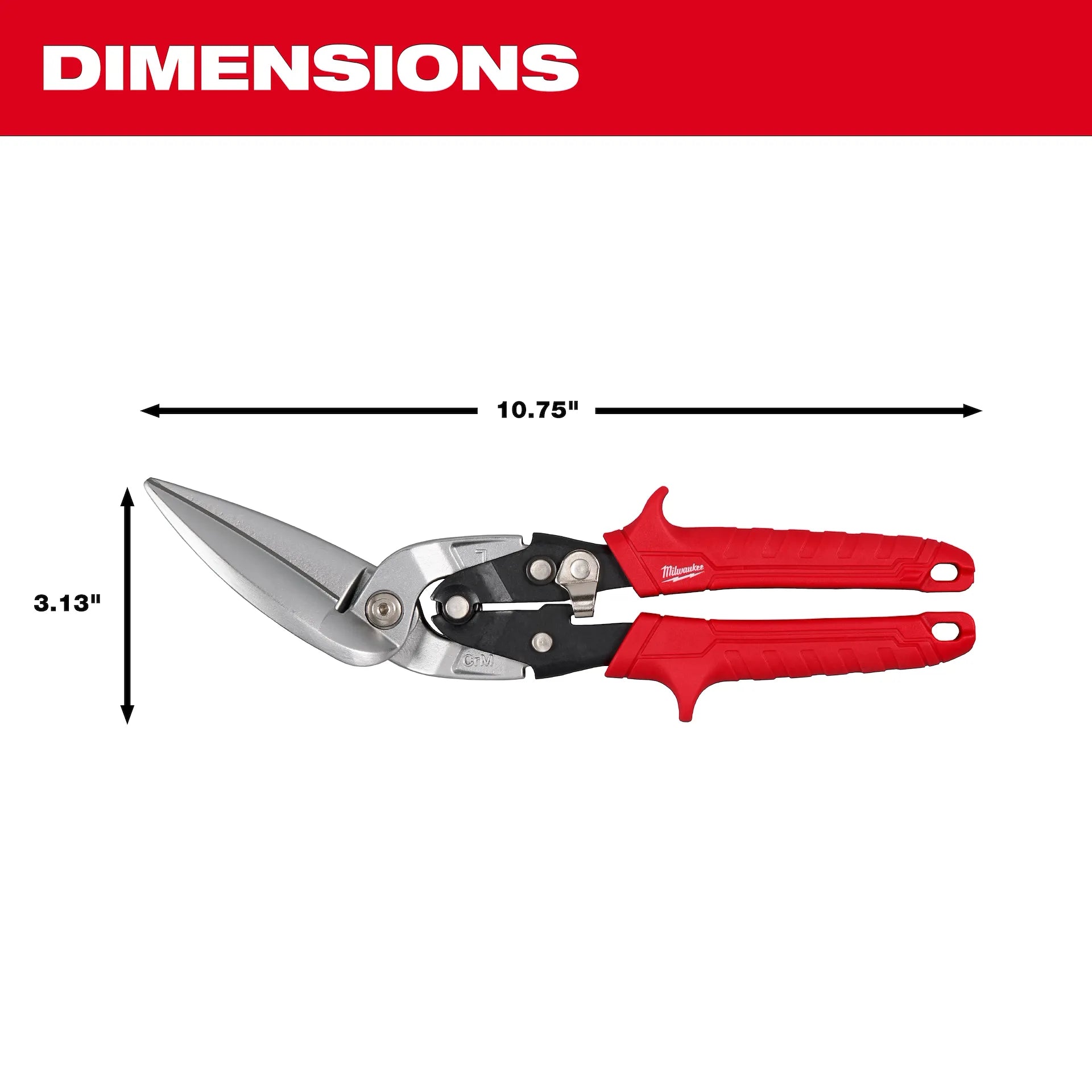 MILWAUKEE 48-22-4568 Left Offset Long Cut Aviation Snips