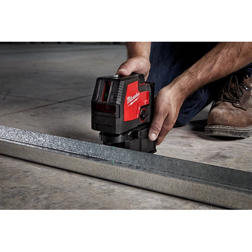 MILWAUKEE 3522-21 USB Rechargeable Green Cross Line & Plumb Points Laser