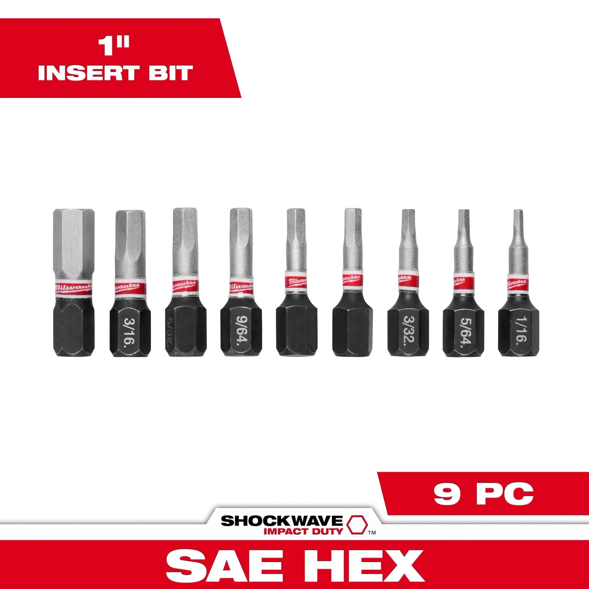 MILWAUKEE 48-32-4616 9PC SHOCKWAVE™ Impact Duty 1