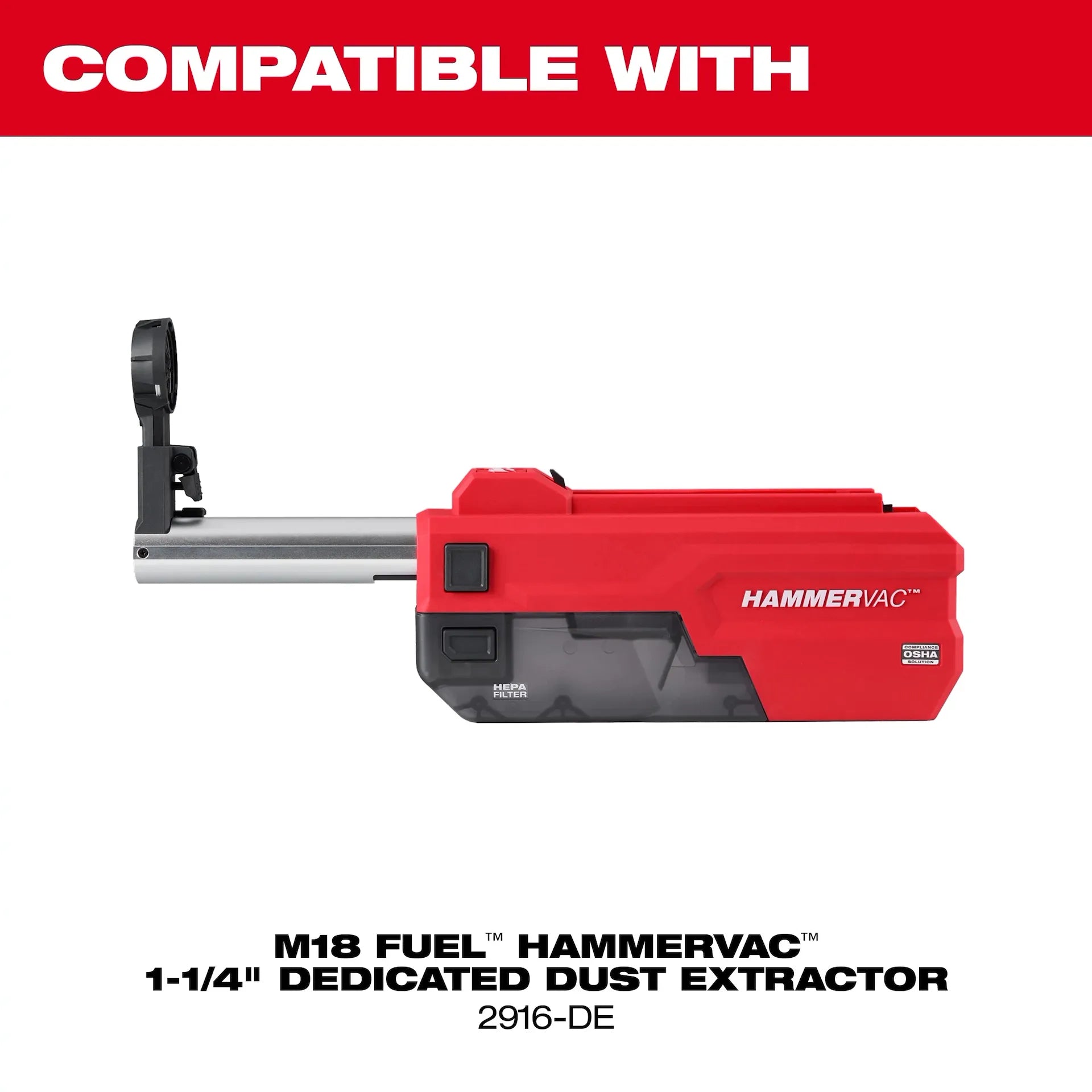MILWAUKEE 2916-22 M18 FUEL™ 1-1/4” SDS Plus D-Handle Rotary Hammer Kit w/ ONE-KEY™