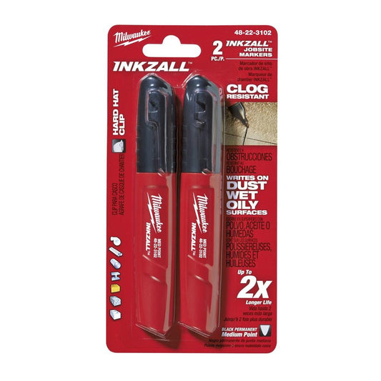 MILWAUKEE 48-22-3102 2PK INKZALL™ Black Medium Point Marker