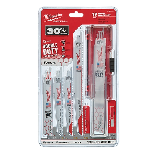 MILWAUKEE 49-22-1129 SAWZALL® Demolition Blade Set - 12PC