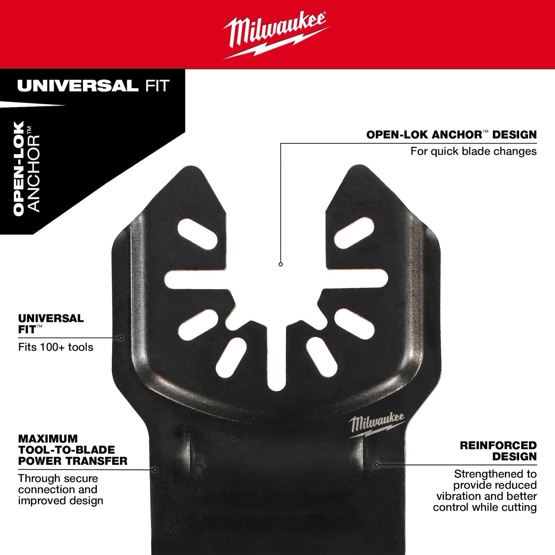 MILWAUKEE 49-10-9004 OPEN-LOK™ 3 PC HCS Wood Multi-Tool Blade Variety Pack