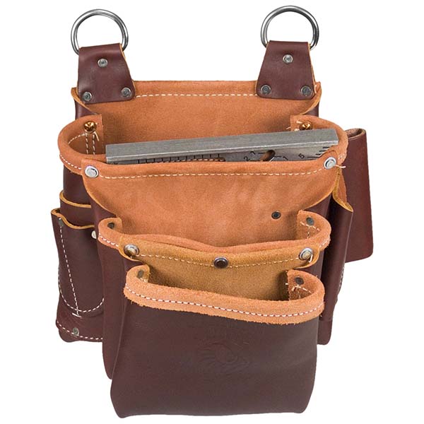 OCCIDENTAL LEATHER 5063 3 Pouch Beltless Fastener Bag