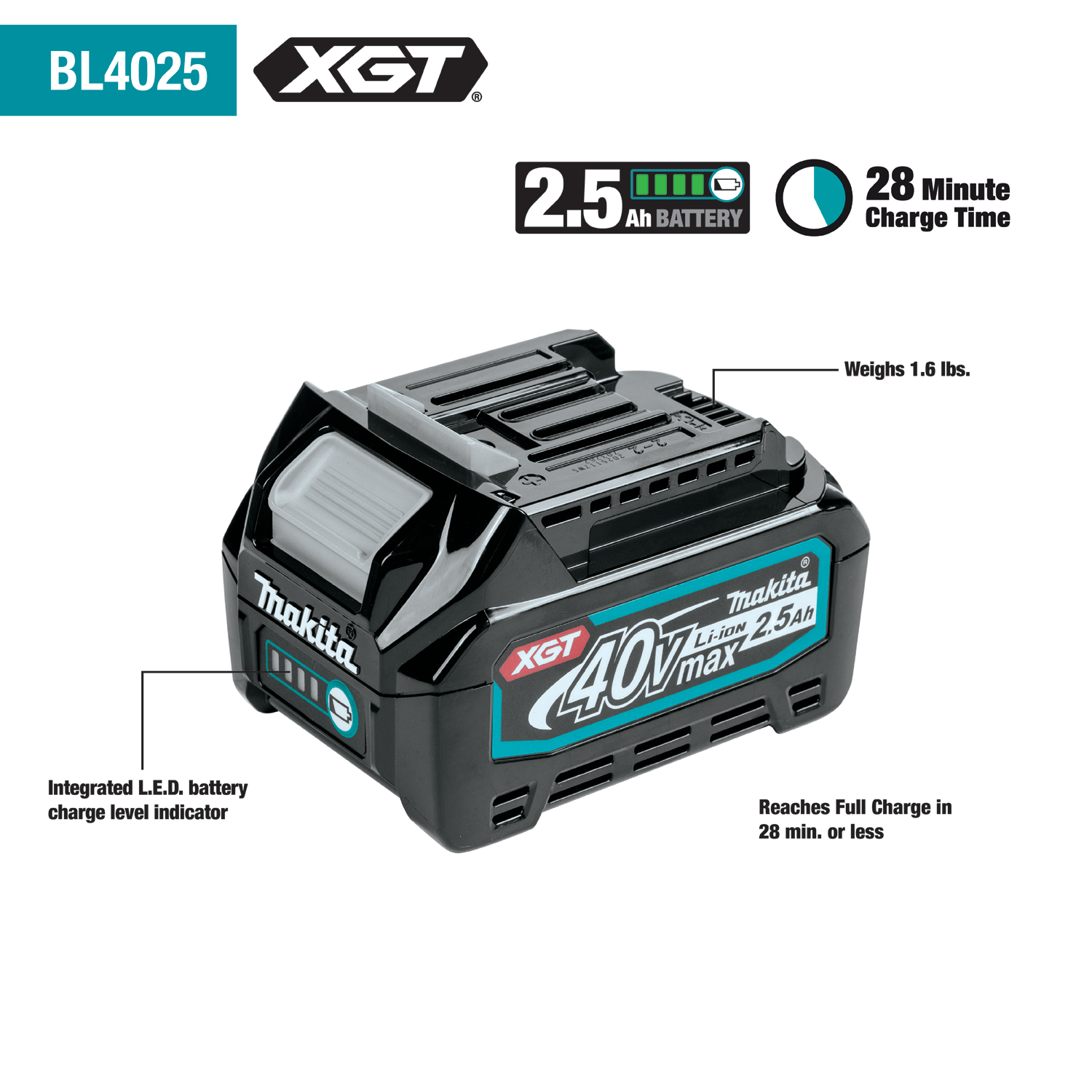 MAKITA GWT02D 40V max XGT® Brushless Cordless 4‑Speed High‑Torque 1/2