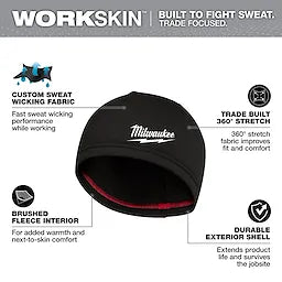 MILWAUKEE M752B WORKSKIN™ Low-Profile Beanie - BLACK