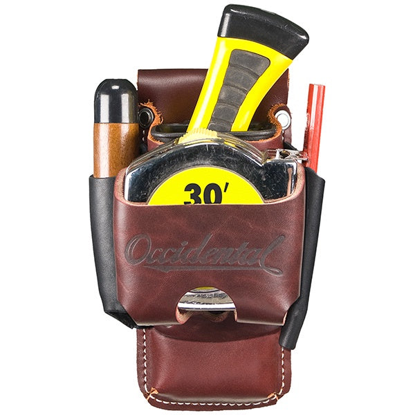 OCCIDENTAL LEATHER 5522 BELT WORN 4-IN-1 TOOL/TAPE HOLDER