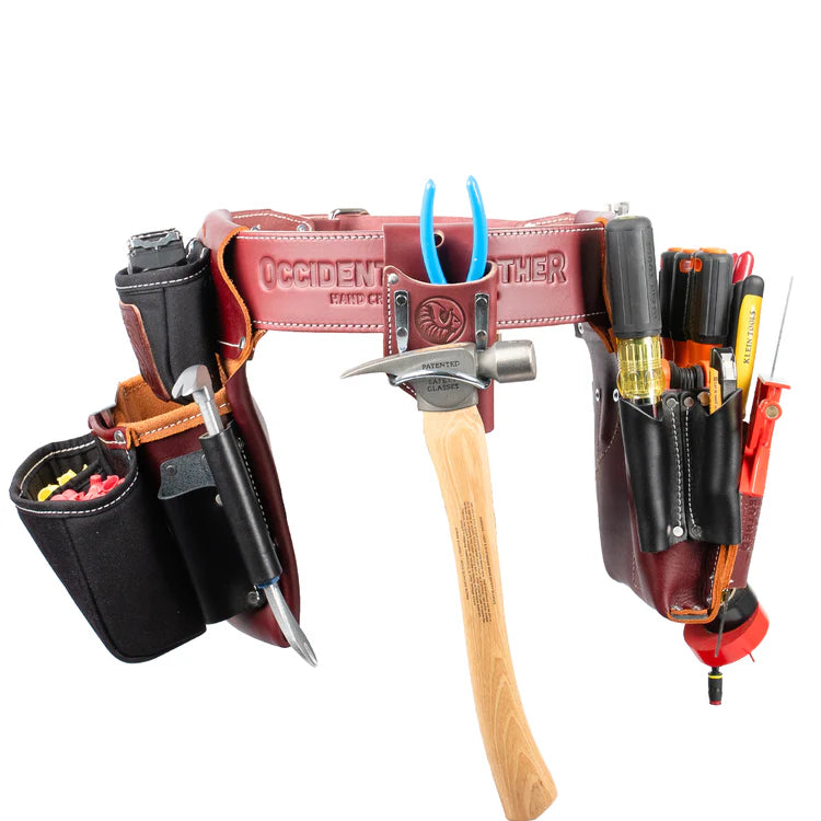OCCIDENTAL LEATHER 5590 Commercial Electrician's Tool Belt Setup