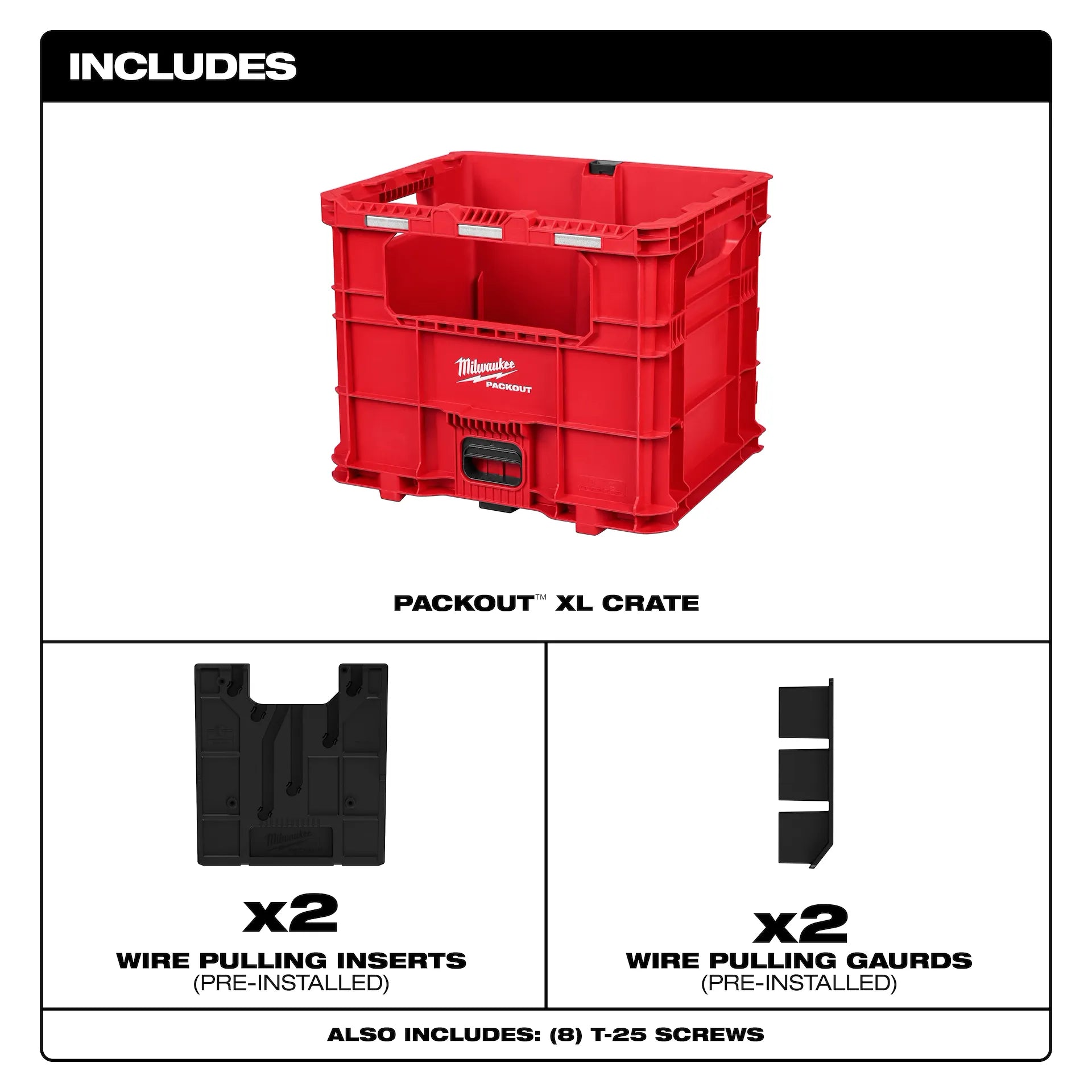 MILWAUKEE 48-22-8043 PACKOUT™ Wire Pulling XL Crate