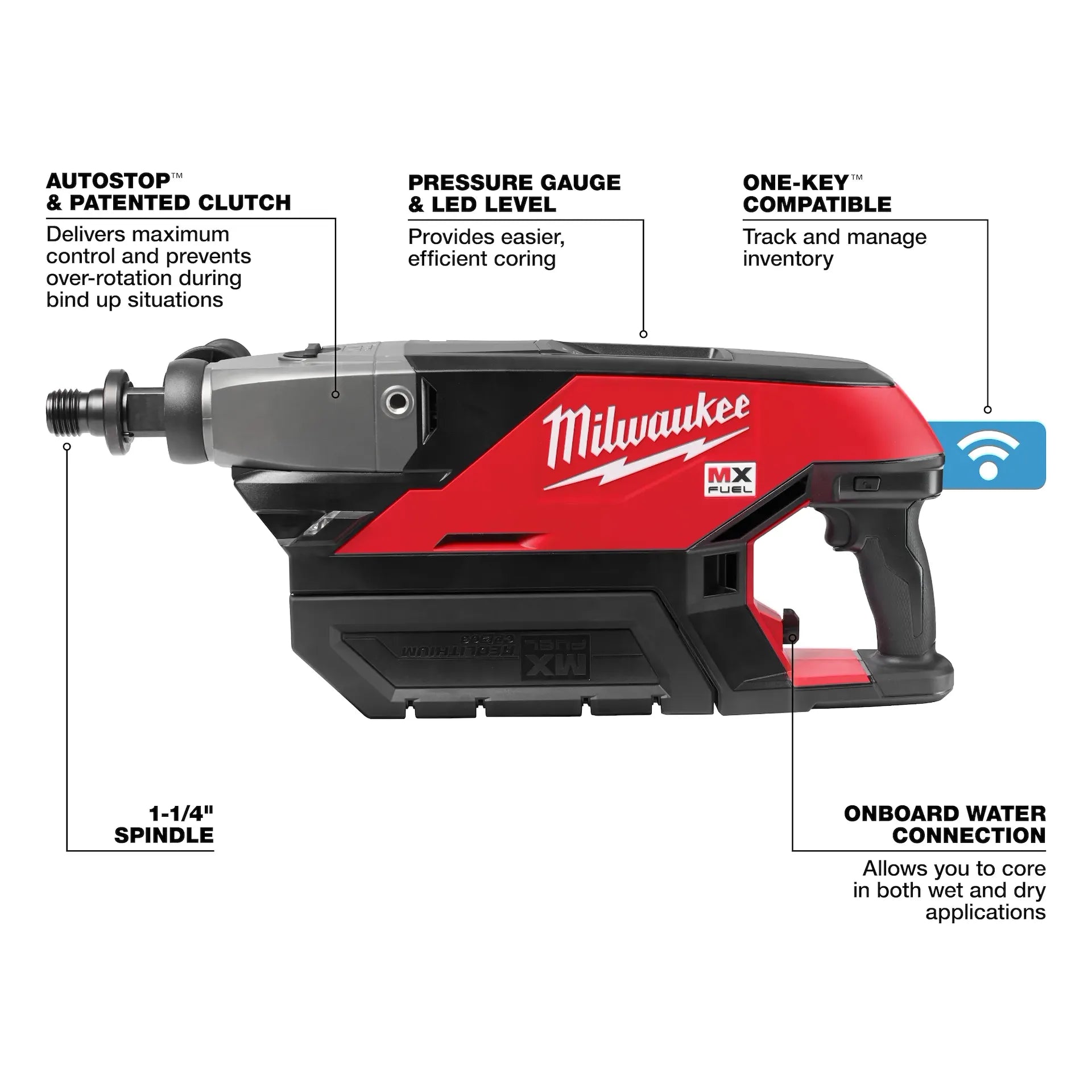 MILWAUKEE MXF301-2CP MX FUEL™ Handheld Core Drill Kit