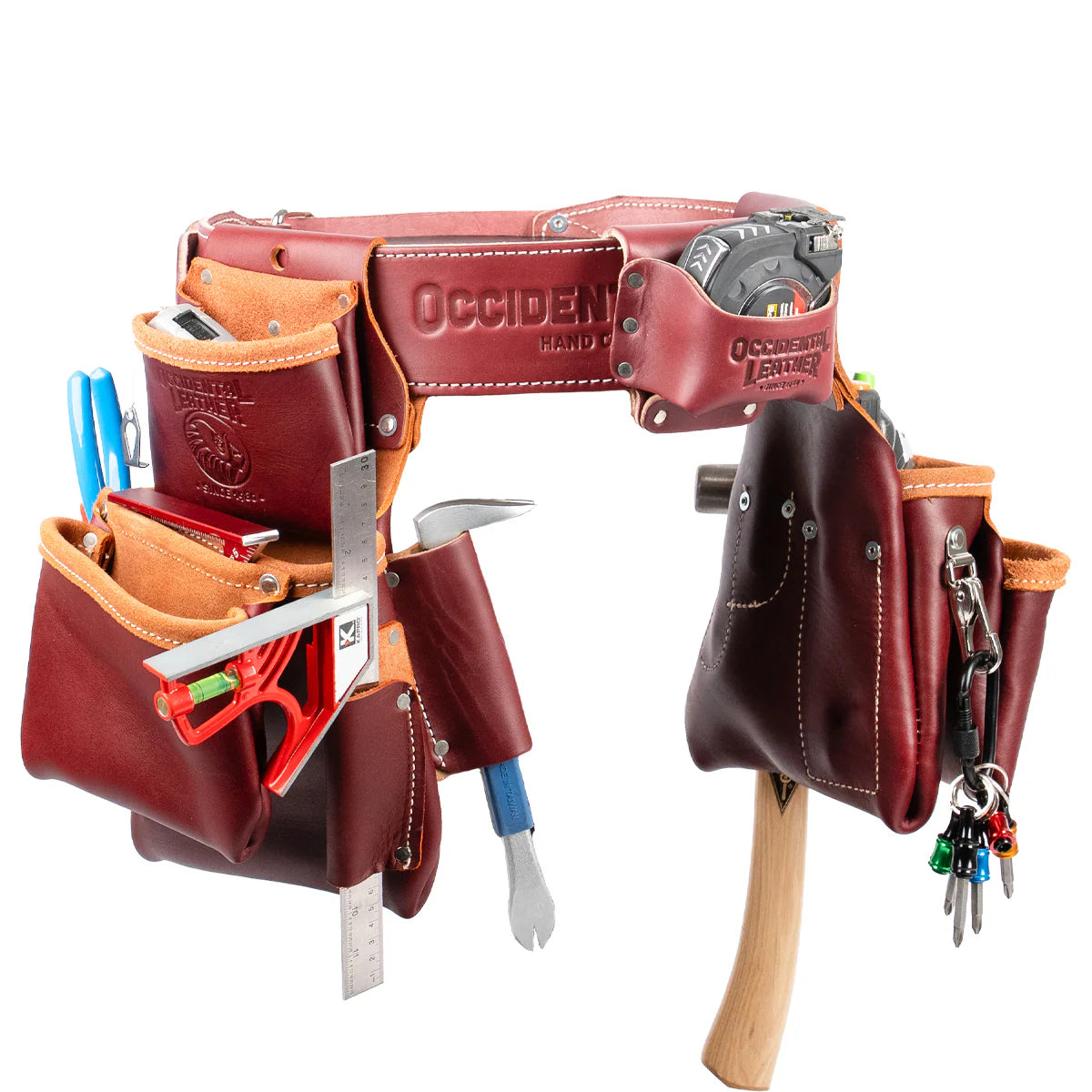 OCCIDENTAL LEATHER 6100T Pro Trimmer Tool Belt Setup with Tape Holster