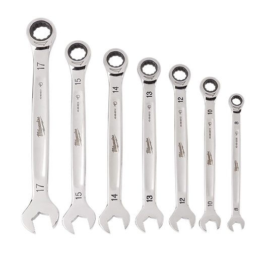 MILWAUKEE 48-22-9506 7pc Ratcheting Combination Wrench Set - Metric