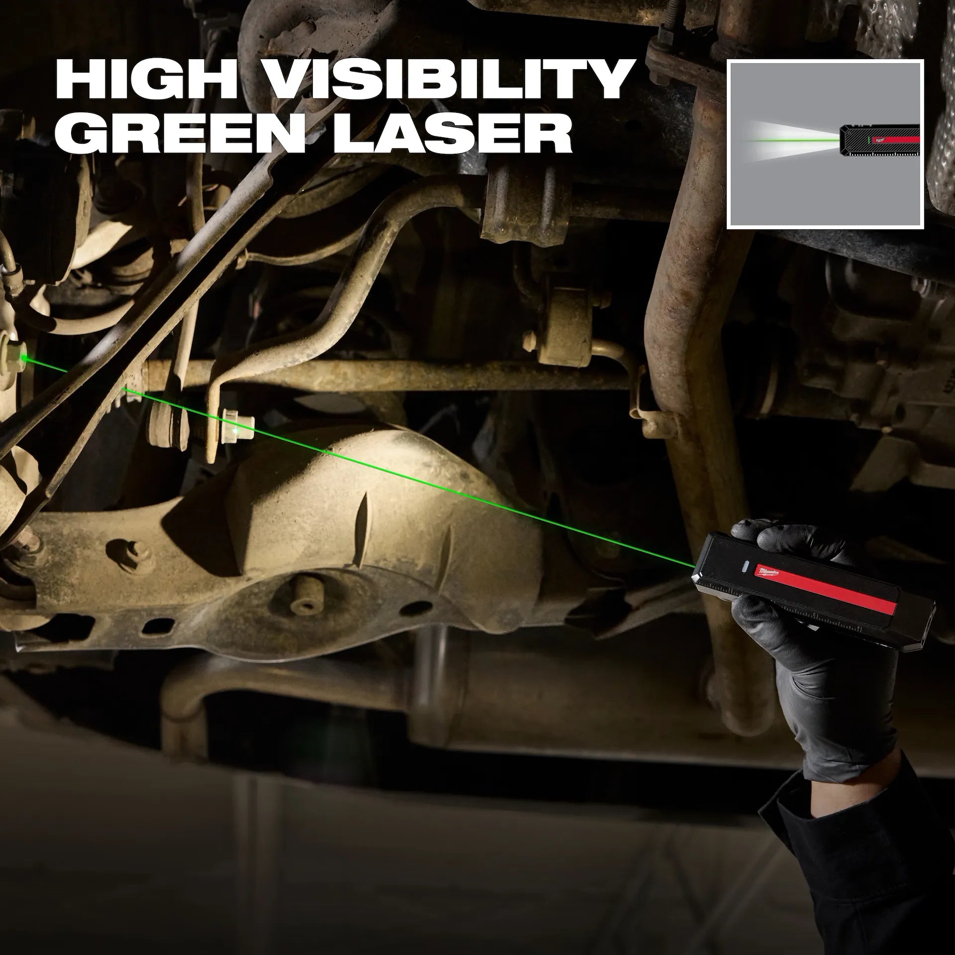 MILWAUKEE 2016R Milwaukee® Rechargeable Flat Flashlight w/ Green Laser