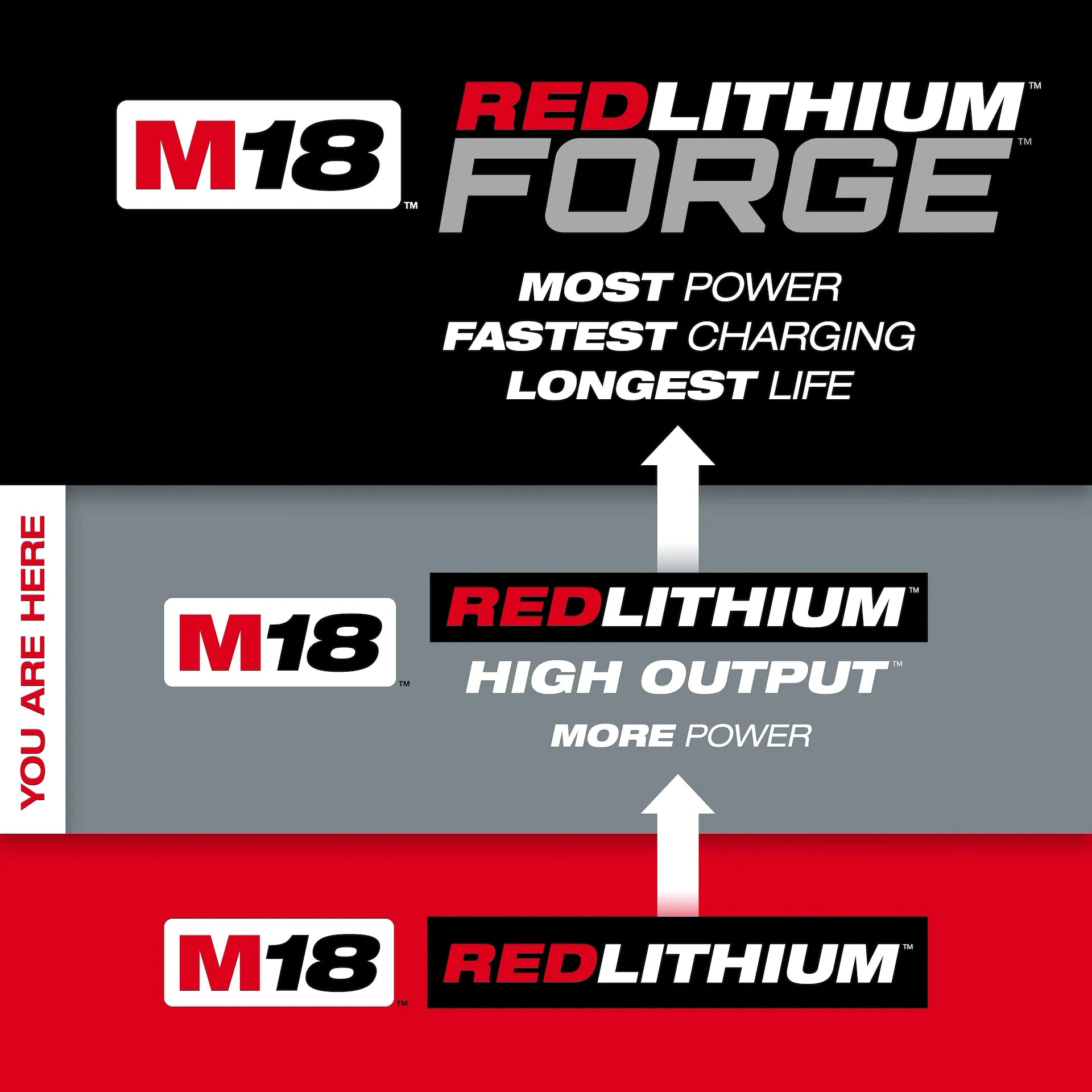 MILWAUKEE 48-11-1862 M18™ REDLITHIUM™ HIGH OUTPUT™ XC6.0 Battery Pack (2 Pk)