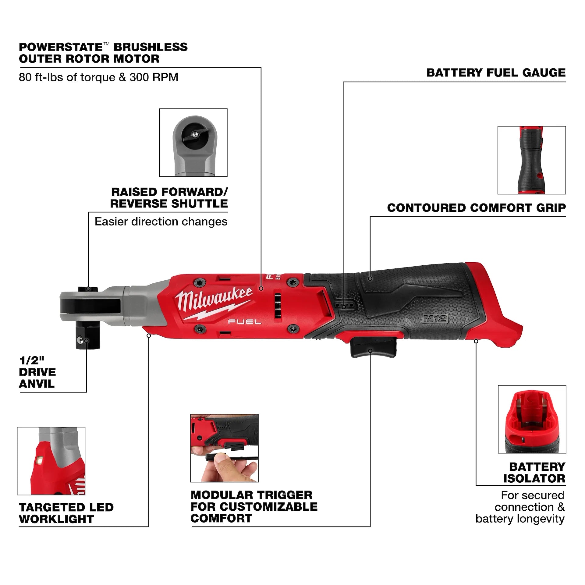 MILWAUKEE 3054-20 M12 FUEL™ 1/2