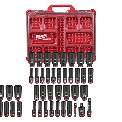 MILWAUKEE 49-66-6805 36PC SHOCKWAVE™ Impact Duty Socket 3/8” Drive Set with PACKOUT™
