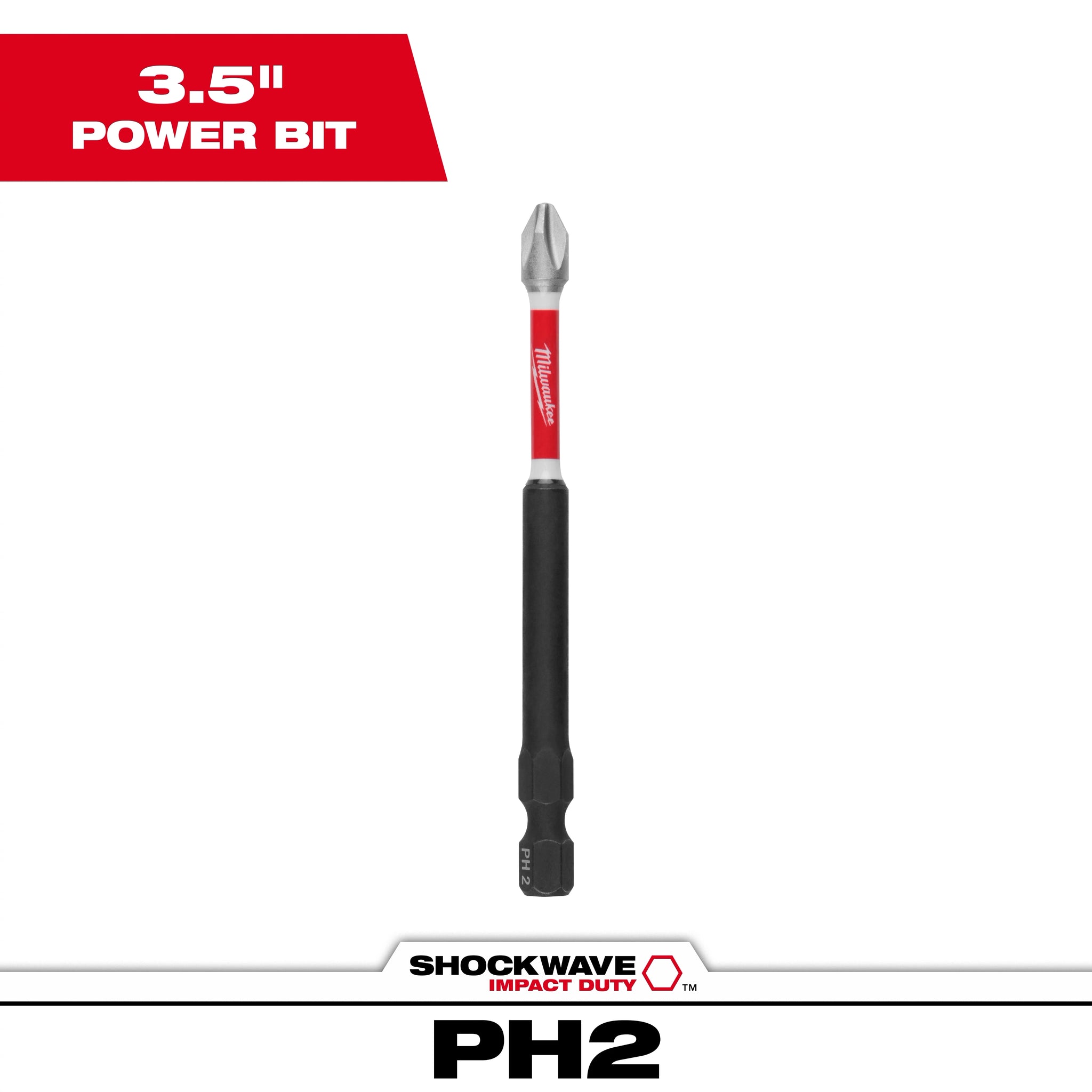 MILWAUKEE 48-32-4562 SHOCKWAVE™ Impact Duty 3-1/2” Impact Duty Phillips #2 Power Bit