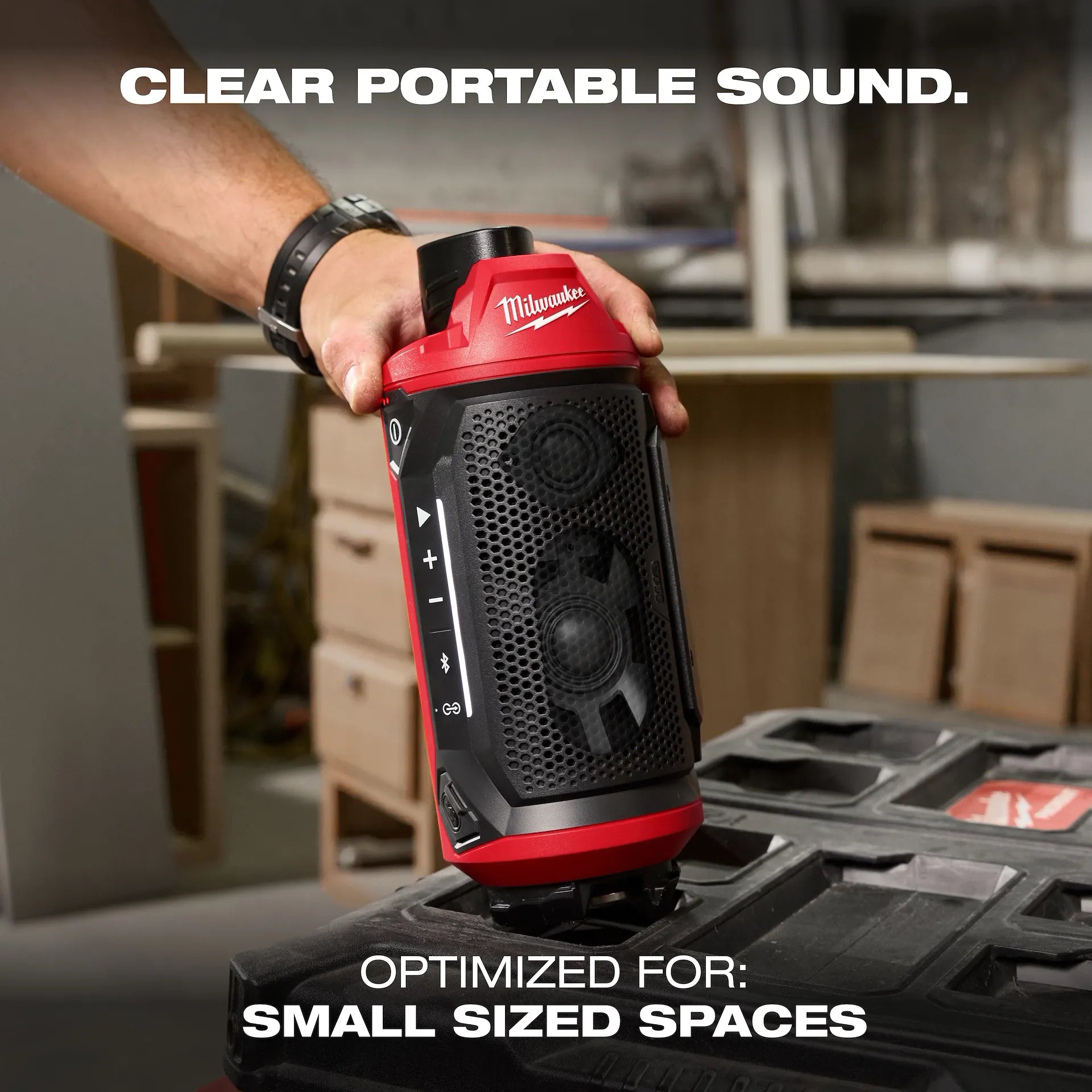 MILWAUKEE 2955-20 M12™ Bluetooth® Jobsite Speaker w/ PACKOUT™ Compatibility