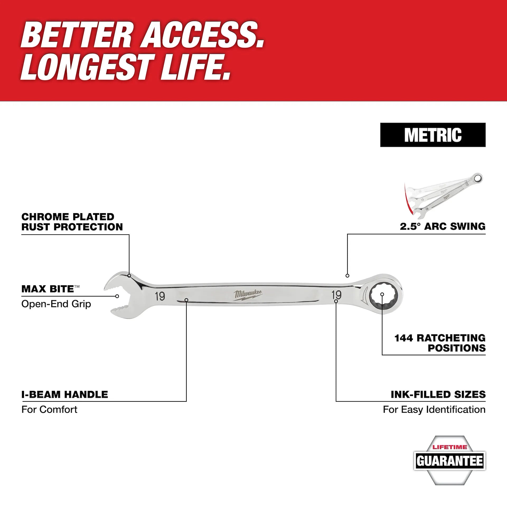 MILWAUKEE 45-96-9510 10mm Metric Combination Wrench