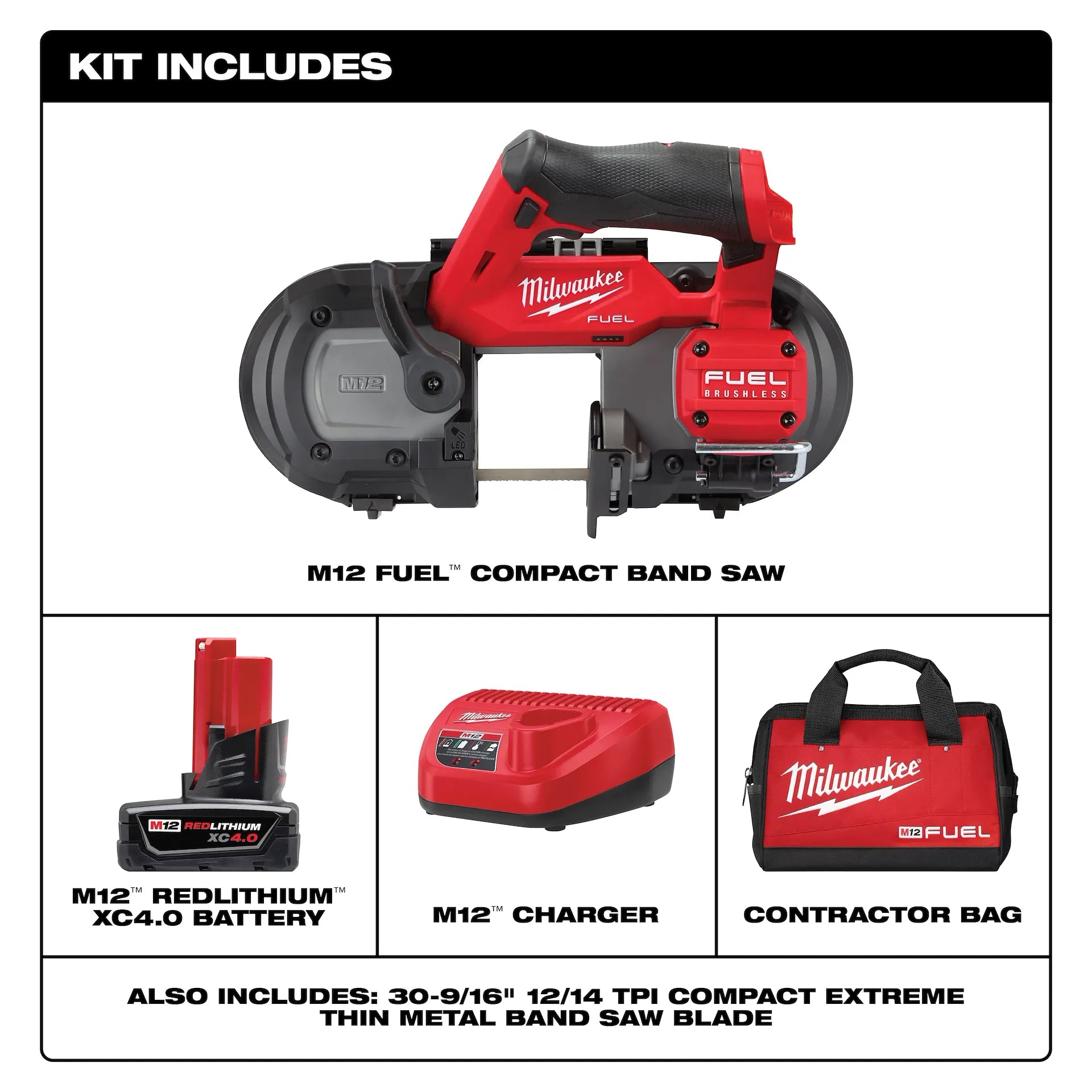MILWAUKEE 2529-21XC M12 FUEL™ Compact Band Saw Kit