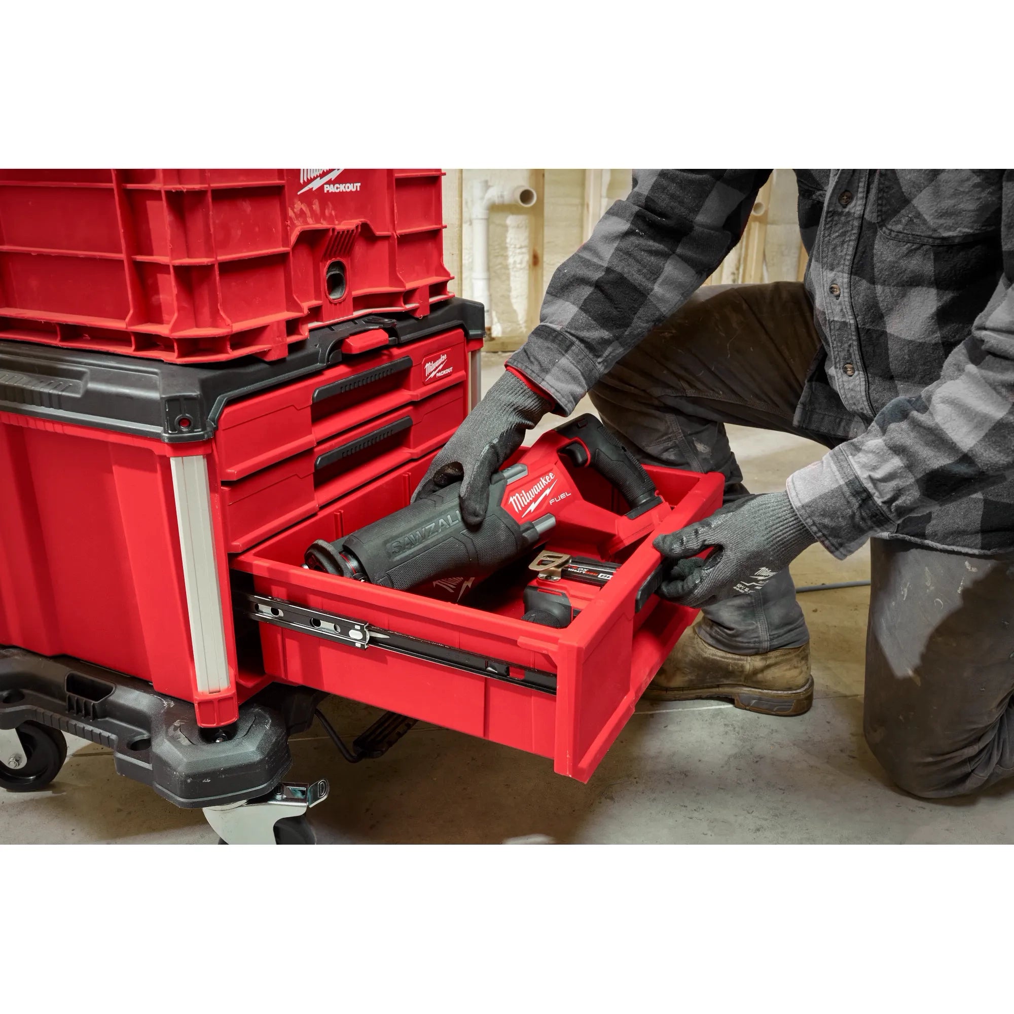 MILWAUKEE 48-22-8447 PACKOUT™ Multi-Depth 3-Drawer Tool Box
