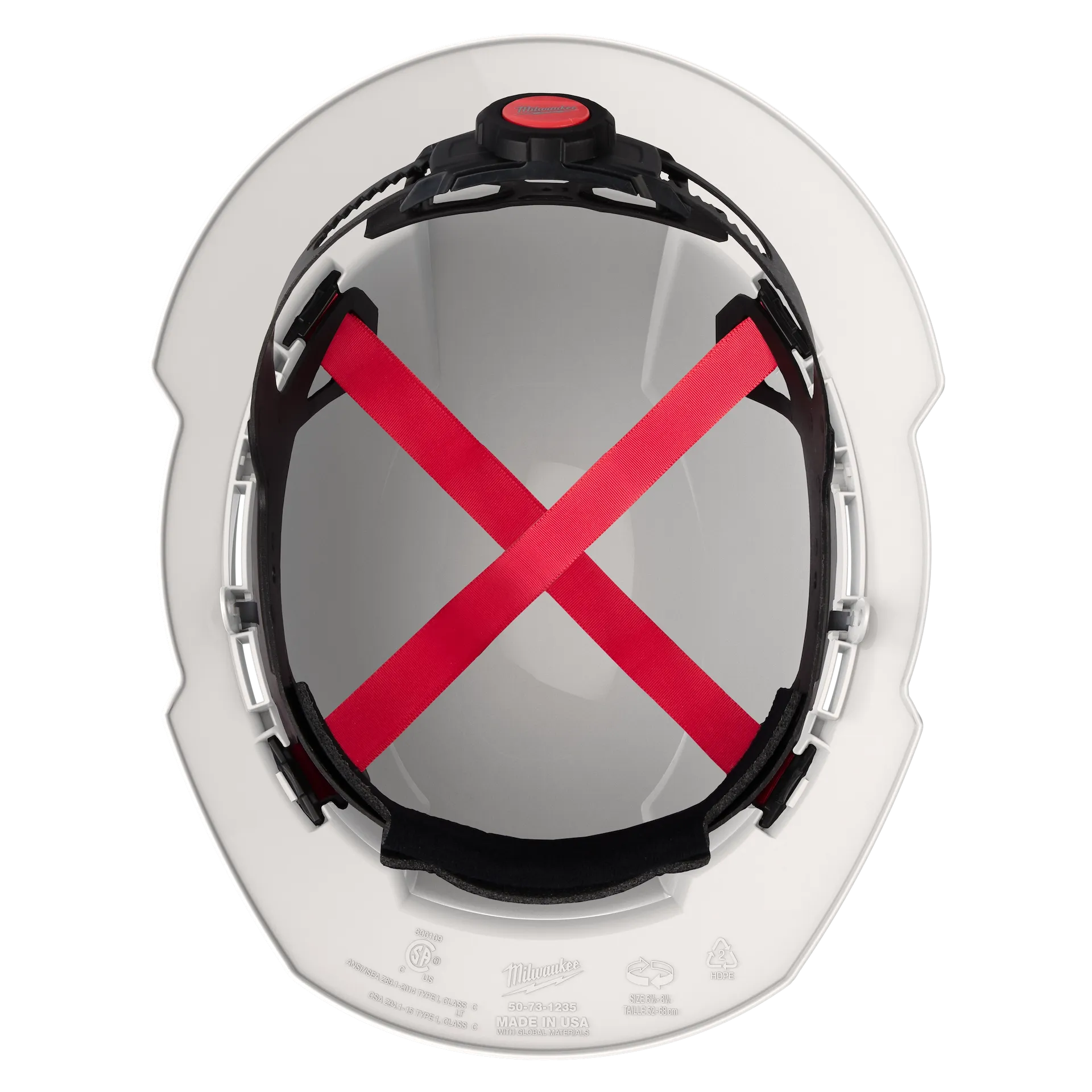 MILWAUKEE 48-73-1101 BOLT™ White Full Brim Hard Hat w/4pt Ratcheting Suspension (USA) - Type 1, Class E