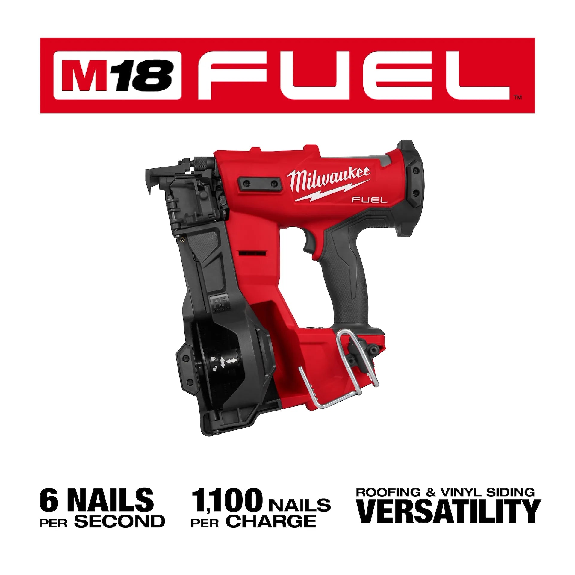MILWAUKEE 2909-20 M18 FUEL™ Coil Roofing Nailer (Tool Only)