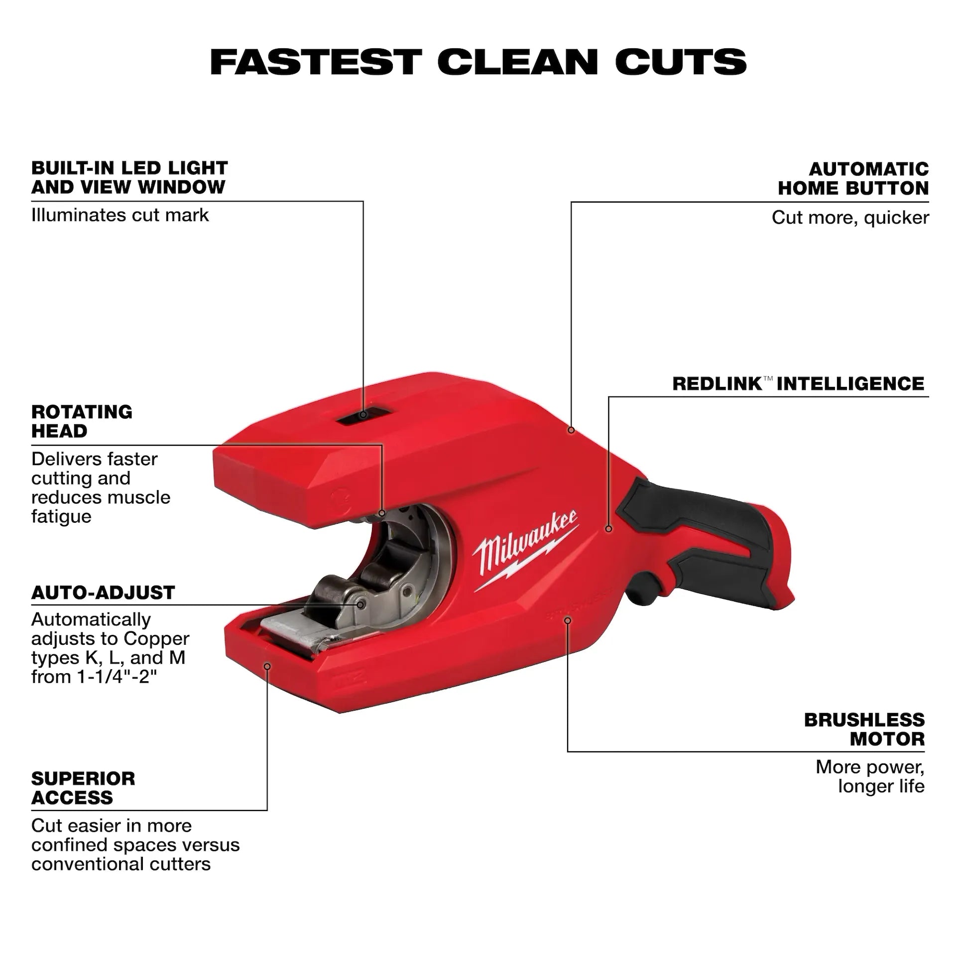 MILWAUKEE 2479-20 M12™ Brushless 1-1/4