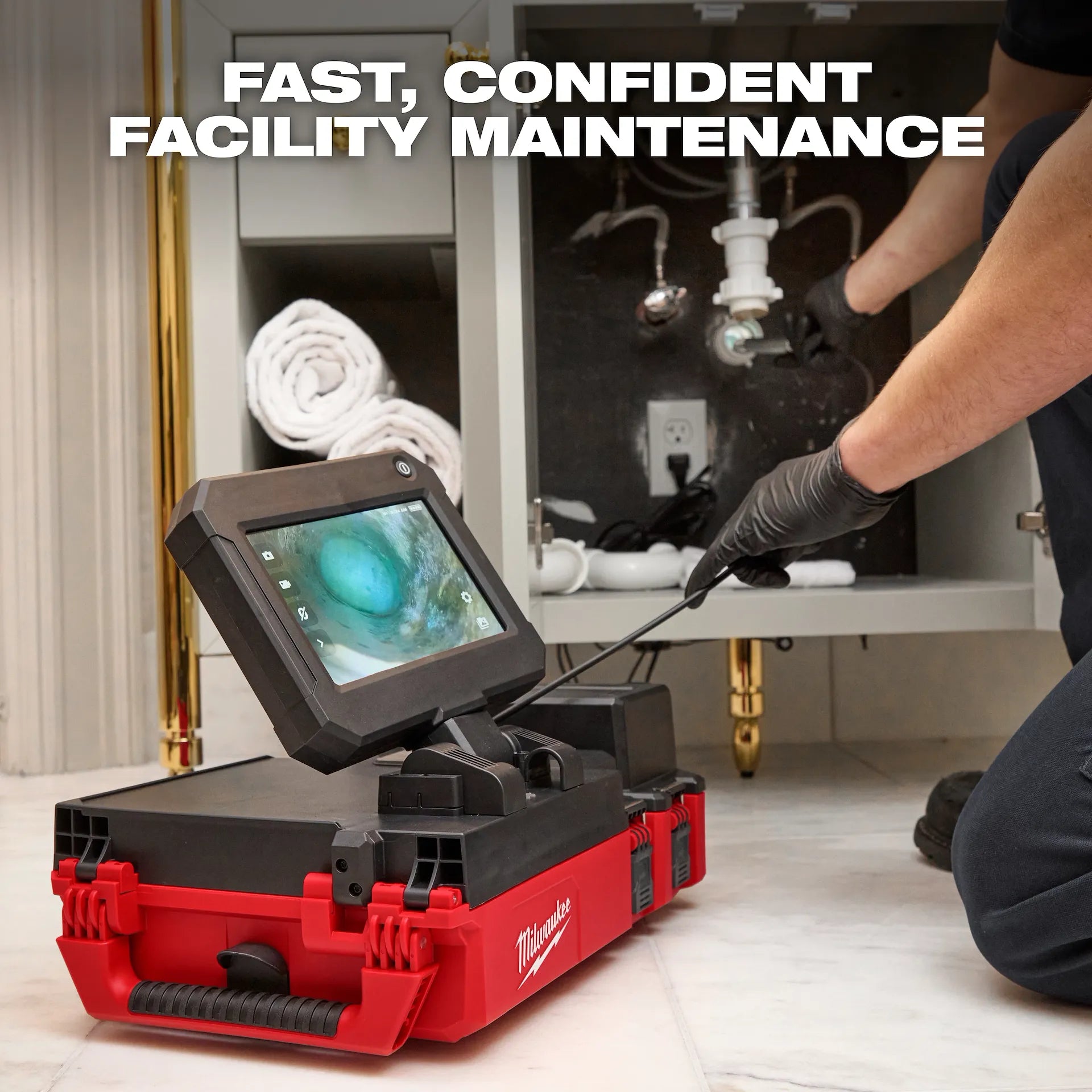 MILWAUKEE 3154-20 M12™ 75' Drain Camera w/ PACKOUT™ Compatibility
