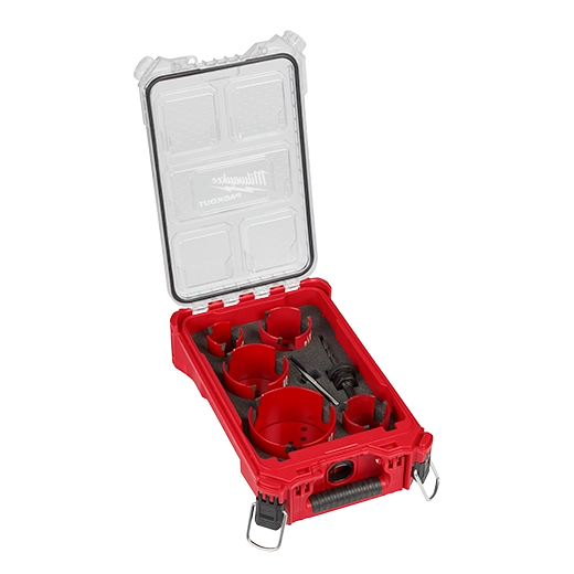 MILWAUKEE 49-56-9295 9 PC BIG HAWG™ with Carbide Teeth Hole Saw Kit w/ PACKOUT™ Compact Organizer