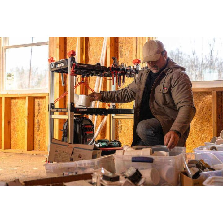 CRESCENT F3SCBL SITERUNNER 3 Shelf Folding Jobsite Cart