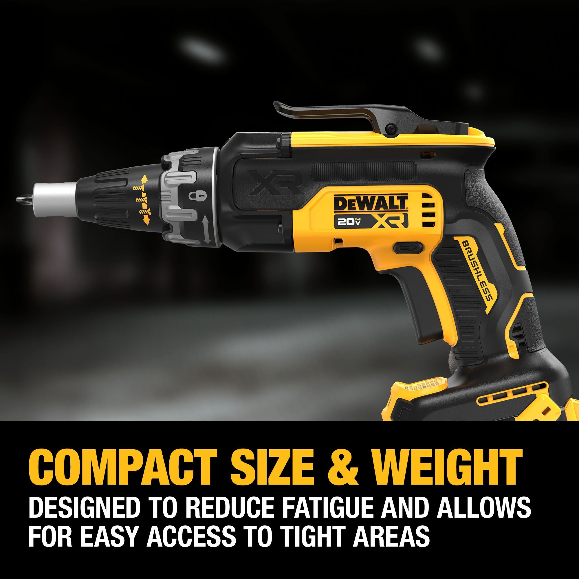 DEWALT DCF630B 20V MAX* XR® Brushless Drywall Screwgun (Tool Only)