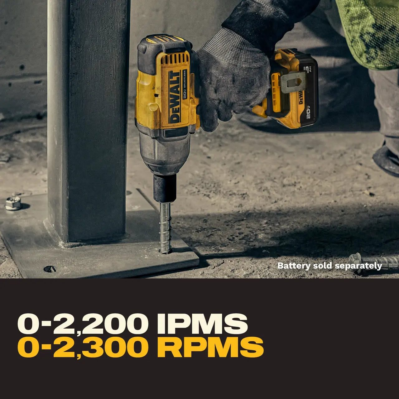 DEWALT DCF900B 20V MAX* XR® 1/2-In. High Torque Impact Wrench With Hog Ring Anvil (Tool Only)