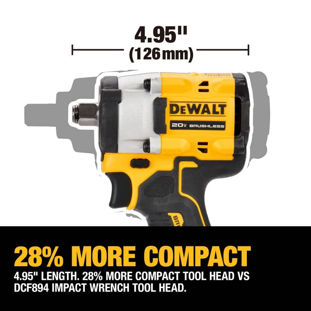 DEWALT DCF921B ATOMIC™ 20V MAX* 1/2 in. Cordless Impact Wrench With Hog Ring Anvil (Tool Only)