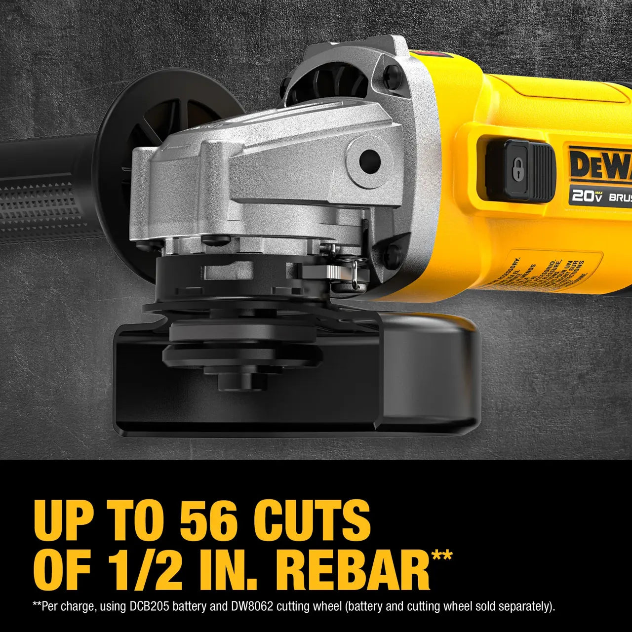 DEWALT DCG407B 20V MAX* Brushless Cordless 4 1/2-In. Slide-Switch Grinder (Tool Only)