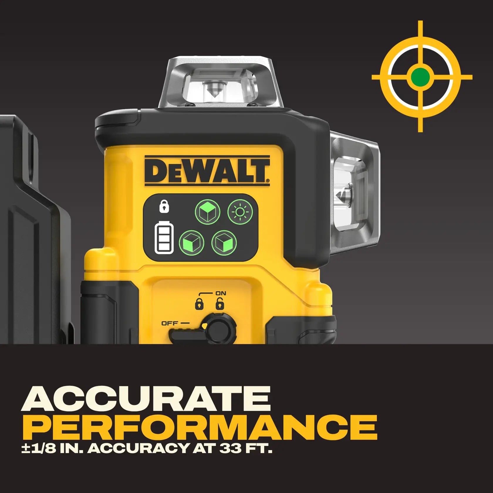 DEWALT DCLE14361GB Usb-C Rechargeable 3X360° Green Line Laser
