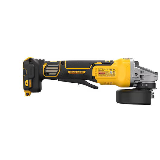 DEWALT DCG410VSB 20V MAX* XR® 4-1/2 in. - 5 in. Brushless Variable Speed Paddle Switch Grinder (Tool Only)