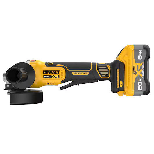 DEWALT DCG410WW1 20V MAX* XR® Brushless Cordless 4-1/2 in. - 5 in. Angle Grinder Kit with XR POWERPACK™ 8.0AH
