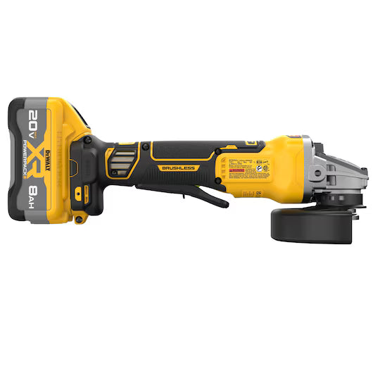 DEWALT DCG410WW1 20V MAX* XR® Brushless Cordless 4-1/2 in. - 5 in. Angle Grinder Kit with XR POWERPACK™ 8.0AH